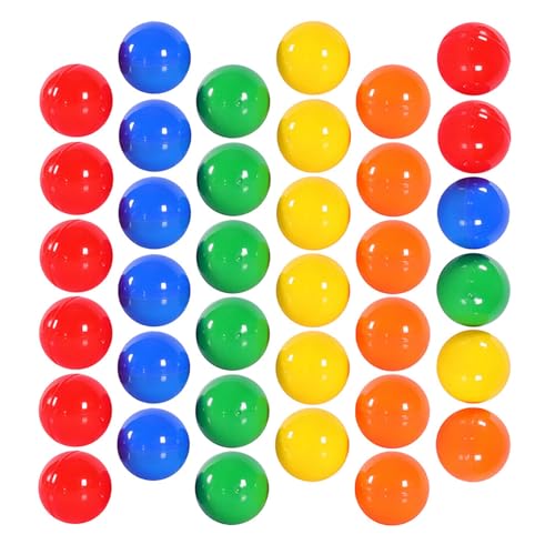 ORFOFE 100 Stück Teiliges Kleine Lotteriebälle aus Leichtem Kunststoff Farbige Tombola Partyspielbälle für Gewinnspiele Karneval Weihnachtsfeier und Veranstaltungsdekoration von ORFOFE