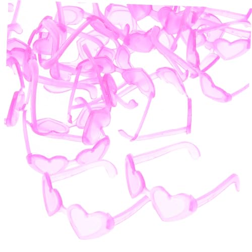 ORFOFE 100 Stück Teiliges Puppenbrillen Mini Herz Sonnenbrillen Puppenhaus Zubehör Bastel Sonnenbrillen für Mädchen Fasching Kindergarten von ORFOFE