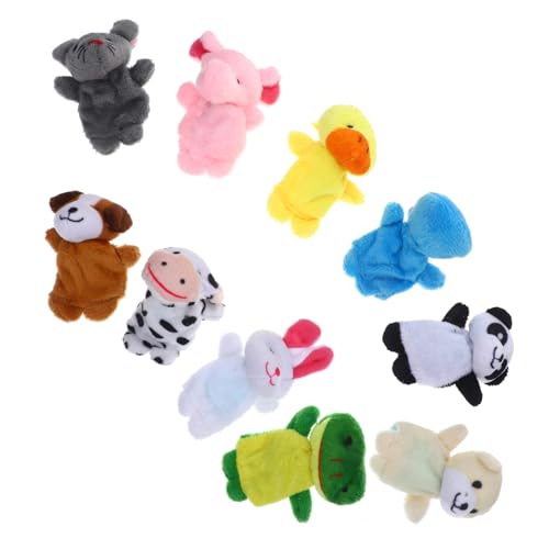 ORFOFE 10Stücke Fingerpuppen Teiliges Tier für Fingerpuppen für Eltern Junge Mädchen Spiele Fördert Kreativität und Sprachentwicklung von ORFOFE