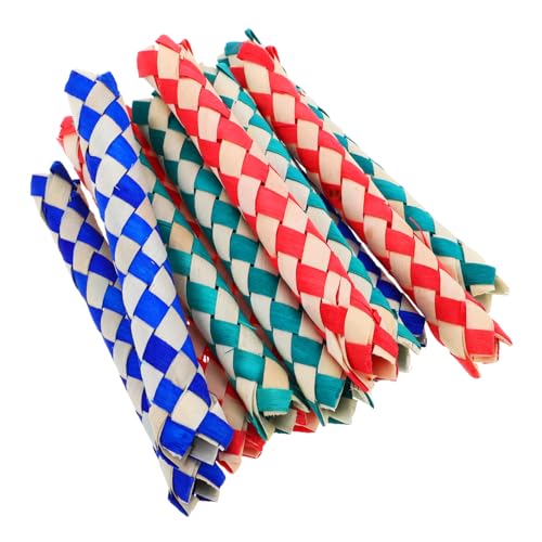 ORFOFE 12 Stück Teiliges Bambus Fingerfallen Holzspielzeug für Kinderpartys Chinesische DIY Fingerspiele Robustes Pet Kauspielzeug für Vögel und Papageien Einzigartiges Design für von ORFOFE