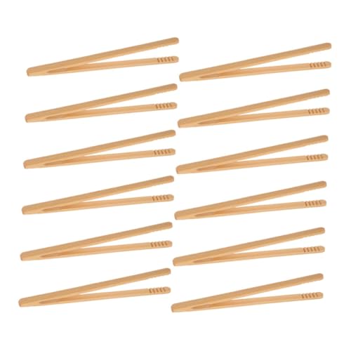 ORFOFE 12 Stück Teiliges Bambus Pinzetten Montessori Lernspielzeug für Kleinkinder Feinmotorik Training Bead Zangen Holzpinzette Basteln Sortieren Nachhaltig und Vielseitig von ORFOFE
