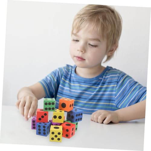 ORFOFE 12 Stück Teiliges Eva Schaumstoff Würfelspiel für Bunte Spielwürfel Leicht und Sicher für Klassenzimmer Outdoor und Reise Pädagogisch Fördernd Zufällige Farbe Zufällige Farbe von ORFOFE