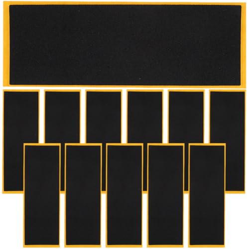 ORFOFE 12 Stück Teiliges Fingerboard Griptape aus Schwarzem Rutschfestem Schaumstoff für Finger Skateboards Langlebig Flexibles Haftband für Verbesserten Grip und Realistisches von ORFOFE