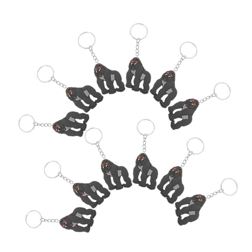 ORFOFE 12 Stück Teiliges Gorilla Schlüsselanhänger aus Stabilem Material Leicht Tragbar Originelle Partydekoration für Kindergeburtstag Wildtiere Mottopartys Belohnungen Halloween und von ORFOFE