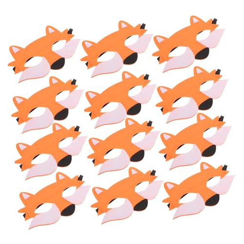 ORFOFE 12 Stück Teiliges Halbe Tiermasken aus Atmungsaktivem Vliesstoff Leichte Wolfsmaske für Wiederverwendbar Komfortabel für Halloween Kostümparty und Rollenspiele ORFOFE 12 Stück Teiliges Halbe Tiermasken aus Atmungsaktivem Vliesstoff Leichte Wolfsmaske für Wiederverwendbar Komfortabel für Halloween Kostümparty und Rollenspiele von ORFOFE