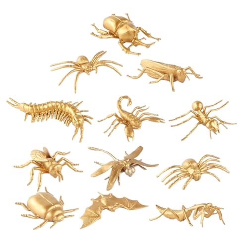 ORFOFE 12 Stück Teiliges Insektenmodell aus Robustem Kunststoff Realistische Lernspielzeug für Kleinkinder Pädagogische Tierfiguren zur Naturerkundung und Kognitiven Wiederverwendbar und von ORFOFE