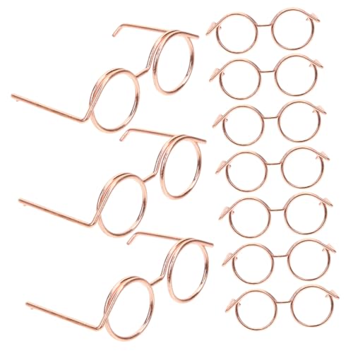ORFOFE 12 Stück Teiliges Mini Metallbrillen ohne Gläser Runde Puppenbrillen in Roségold Robuste Puppenzubehör für Puppenkleidung und Bastelarbeiten Einfach Vielseitig für Sammler ORFOFE 12 Stück Teiliges Mini Metallbrillen ohne Gläser Runde Puppenbrillen in Roségold Robuste Puppenzubehör für Puppenkleidung und Bastelarbeiten Einfach Vielseitig für Sammler von ORFOFE