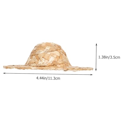 ORFOFE 12 Stück Teiliges Mini Strohhüte aus Leichtem Robustem Material Handgefertigte Puppen mini Hüte mit Glatter Oberfläche für DIY Puppenaccessoires und Kreative Bastelprojekte von ORFOFE