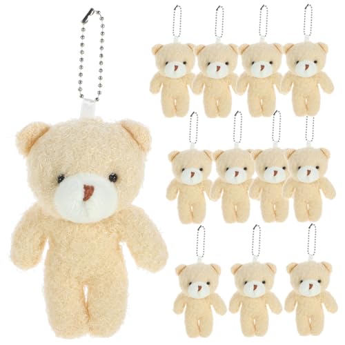 ORFOFE 12 Stück Teiliges Mini plüschbär Weiche Plüschfiguren als Schlüsselanhänger und DIY Dekoration Niedliche Kleine Bärenanhänger für Rucksack und Kreative Bastelaccessoires von ORFOFE