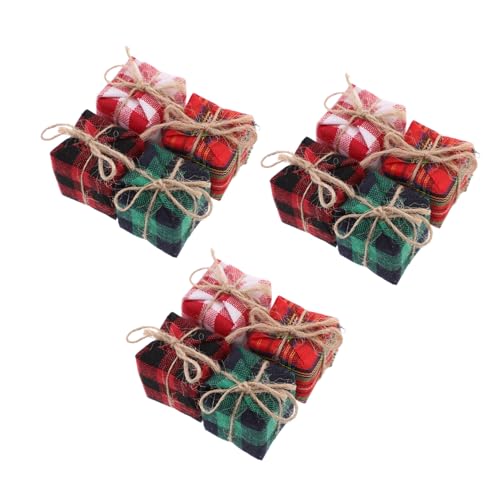 ORFOFE 12 Stück Teiliges Miniatur Geschenkboxen aus Baumwoll-leinenstoff Handgefertigte Weihnachtsanhänger in Rotweiß Rot-schwarz und Rotgrün Dekorative Mini Geschenkboxen für ORFOFE 12 Stück Teiliges Miniatur Geschenkboxen aus Baumwoll-leinenstoff Handgefertigte Weihnachtsanhänger in Rotweiß Rot-schwarz und Rotgrün Dekorative Mini Geschenkboxen für von ORFOFE