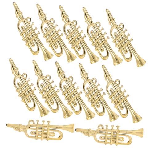 ORFOFE 12 Stück Teiliges Miniatur musikinstrumenten Kunststoff Innovative Weihnachtsbaum deko DIY zubehör für Puppenhaus und Festliche Raumgestaltung Langlebige für Familie und Freunde von ORFOFE