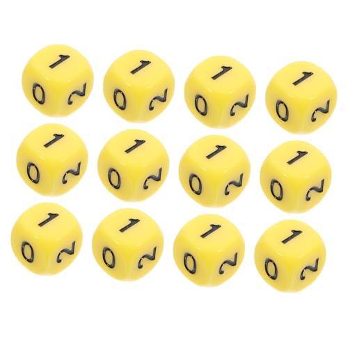ORFOFE 12 Stück Teiliges Nummerierte Acrylwürfel mit Glatter Oberfläche und Abgerundeten Ecken Leichte Spielwürfel für Brettspiele Matheunterricht und Partyspaß Tragbar für Zuhause und von ORFOFE