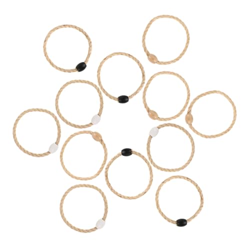 ORFOFE 12 Stück Teiliges Outdoor Wurfspiel Set aus Flachsseil Vielseitiges Ringwurfspiel für Erwachsene Robustes Gartenspiel für Strand Rasen Camping und Freizeitspaß von ORFOFE