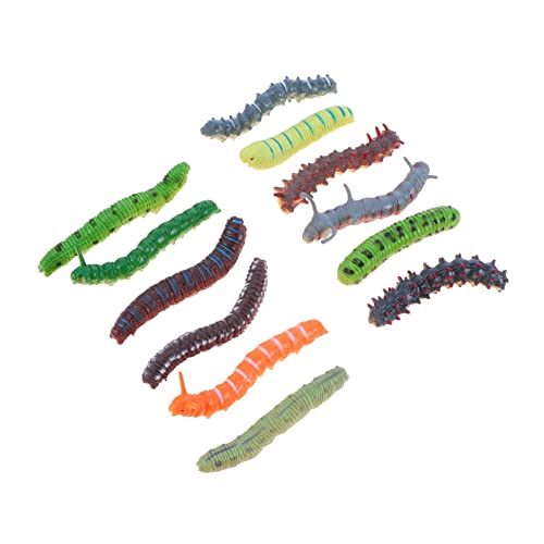 ORFOFE 12 Stück Teiliges Realistisches Raupen Lustige Scherzartikel mit Täuschendem Insekten Design für Garten Party Dekoration und Originelle Geschenkideen Zufällige Zufällige Farbe von ORFOFE