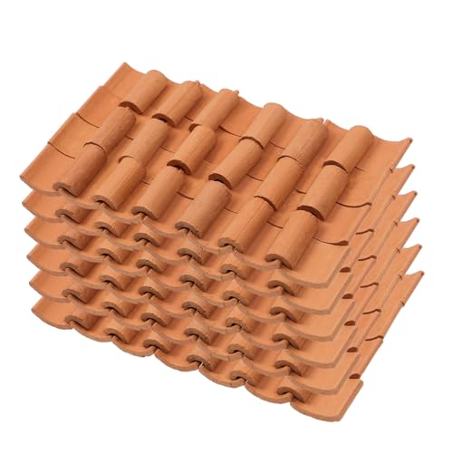 ORFOFE 120 Stück Rote Tonziegel und Dachröhren Fein Poliert Sicher für Sandtisch Modellbau Puppenhaus und Kreative DIY basteleien ORFOFE 120 Stück Rote Tonziegel und Dachröhren Fein Poliert Sicher für Sandtisch Modellbau Puppenhaus und Kreative DIY basteleien von ORFOFE