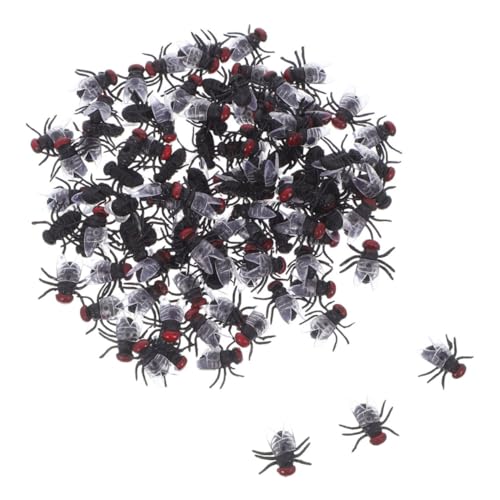 ORFOFE 120 Stück Simulation Fliegenspielzeug Streichinsekt Simulierter Fliegenstreich Gefälschte Plastikkäfer Insektenmodelle Plastikfliegeninsektenkäfer Spielzeugfiguren Gefälschte von ORFOFE