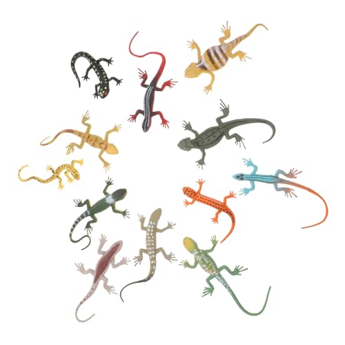 ORFOFE 12Stücke Realistische Eidechsenfiguren Multifunktionales für Partys Halloween Dekoration und Wohnkultur Lebensechte Gecko Figuren für Kreative Streichspiele von ORFOFE