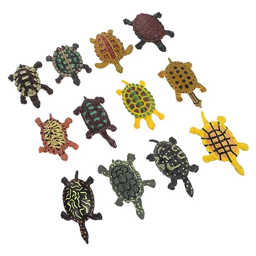 ORFOFE 12Stücke Schildkrötenmodell Simulation für Aquarium Dekoration Realistische Organismen für Wissenschaftsprojekte und Kreative Gestaltung von ORFOFE