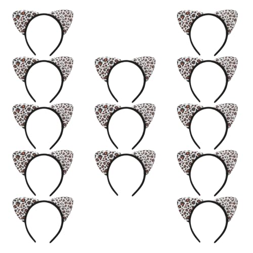 ORFOFE 14 Stück Teiliges Leopard Katzenohren Haarreif Karneval Kostüm Stirnband mit Leopardenmuster Party Haarband für Erwachsene Festival Accessoire Süßes Katzen Kostüm Ornament ORFOFE 14 Stück Teiliges Leopard Katzenohren Haarreif Karneval Kostüm Stirnband mit Leopardenmuster Party Haarband für Erwachsene Festival Accessoire Süßes Katzen Kostüm Ornament von ORFOFE