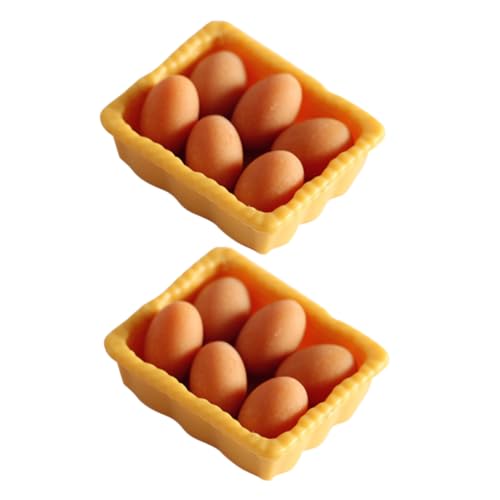 ORFOFE 14 Stück Teiliges Miniatur Ei aus Resin und Detailreiche Puppenhaus Dekoration Vielseitig für Wohn und Schlafzimmer Langlebig und Farbecht von ORFOFE