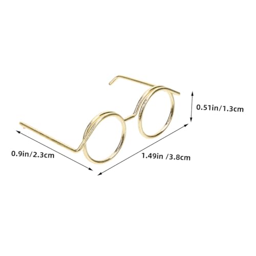 ORFOFE 15 Stück Teiliges Mini metallbrillen für Puppen Leichte Runde Rahmen ohne Gläser Modische Puppenzubehör zum Ankleiden und Kreativen Vielseitig für Puppenmode und Bastelprojekte von ORFOFE