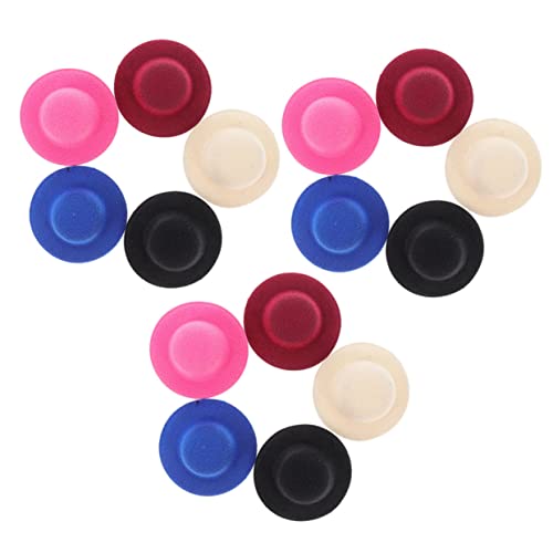 ORFOFE 15 Stück Teiliges Miniatur Puppenhüte für DIY Bastelarbeiten Bunte Kleine Hut Accessoires für Niedliche Puppen Einfache Anbringung Kreative Deko für Puppenliebhaber und von ORFOFE