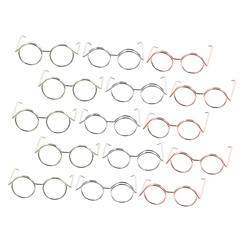 ORFOFE 15 Stück Teiliges Puppenbrillen aus Metall Drahtfassung in Roségold Silber und Gold Mini Brillen für Puppenzubehör Modische Eyewear für Puppenkleidung und Dekoration ORFOFE 15 Stück Teiliges Puppenbrillen aus Metall Drahtfassung in Roségold Silber und Gold Mini Brillen für Puppenzubehör Modische Eyewear für Puppenkleidung und Dekoration von ORFOFE