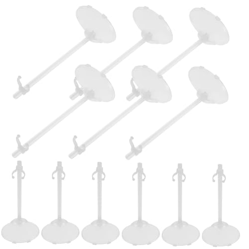 ORFOFE 15 Stück Teiliges Puppenständer mit Breiter Basis Transparenter Kunststoff Doll Support Bracket Stabiler Halter für Puppen Figuren und Modelle zum Sicheren Präsentieren und von ORFOFE
