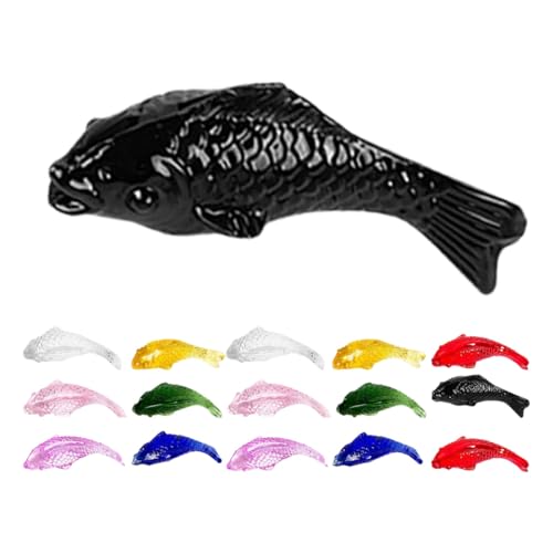 ORFOFE 16 Stück Teiliges Bunte Kristall fischfiguren aus Glas Miniatur dekorative Koi Fisch Ornamente für Puppenhaus Mikro Landschaft Garten Wohnraumdekoration ORFOFE 16 Stück Teiliges Bunte Kristall fischfiguren aus Glas Miniatur dekorative Koi Fisch Ornamente für Puppenhaus Mikro Landschaft Garten Wohnraumdekoration von ORFOFE