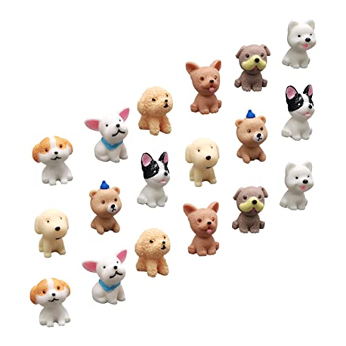 ORFOFE 18 Stück Teiliges Niedlicher Mini Hundefiguren aus Hochwertigem Resin Lernspielzeuge für Partys Dekoration von Zuhause und Garten von ORFOFE