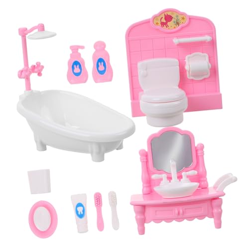 ORFOFE 1Satz Badezimmermöbel Realistisches Puppenhaus Badezimmer Zubehör mit Badewanne und Toilette für Kreative Szenen im Kinderzimmer ORFOFE 1Satz Badezimmermöbel Realistisches Puppenhaus Badezimmer Zubehör mit Badewanne und Toilette für Kreative Szenen im Kinderzimmer von ORFOFE