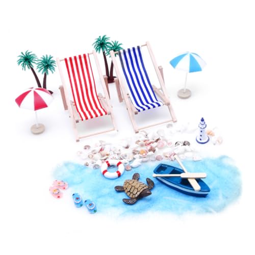 ORFOFE 1Satz Mini Strand Dekoration mit Liegestuhl und Boot für Puppenhaus Mikro Landschafts Dekoration für Kreative Spielwelten für Sommer und Strand Themen ORFOFE 1Satz Mini Strand Dekoration mit Liegestuhl und Boot für Puppenhaus Mikro Landschafts Dekoration für Kreative Spielwelten für Sommer und Strand Themen von ORFOFE