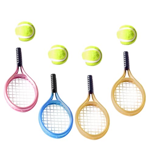 ORFOFE 1Satz Mini Tennis mit Bällen Puppenzubehör für Mini Häuser und Foto Requisiten Tennisschläger und Bälle zur Dekoration Leichtes Kunststoffmaterial ORFOFE 1Satz Mini Tennis mit Bällen Puppenzubehör für Mini Häuser und Foto Requisiten Tennisschläger und Bälle zur Dekoration Leichtes Kunststoffmaterial von ORFOFE