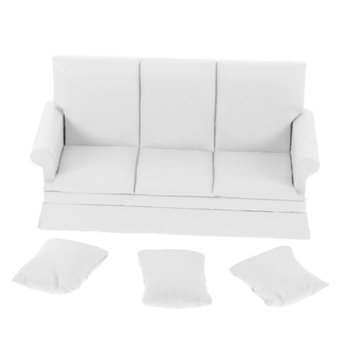 ORFOFE 1Satz Puppenhaus Sofa mit Kissen Teiliges Weißes Sofamöbel für Puppenhaus Dekoration Zubehör für Kreative Miniaturmodelle und Fotoshootings ORFOFE 1Satz Puppenhaus Sofa mit Kissen Teiliges Weißes Sofamöbel für Puppenhaus Dekoration Zubehör für Kreative Miniaturmodelle und Fotoshootings von ORFOFE