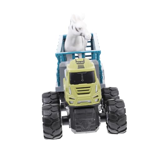 ORFOFE 1Satz Simulation Inertialwagen Modell LKW mit Tierstatue Zufällige Farben für Drinnen und Draußen Fördert Kognitive Fähigkeiten und Aktionsfähigkeit von Kindern von ORFOFE