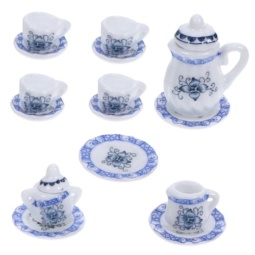 ORFOFE 1Satz Teeservice aus Teiliges für Puppenhausdekoration und Tassen mit Vintage Stil für Mikrolandschaften und Kreative von ORFOFE