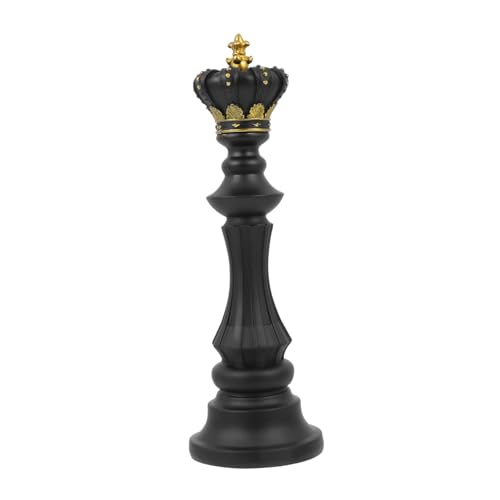 ORFOFE 1Stück Kreatives Harz Schach Dekorationsstück Mittelgroßer Schwarzer Stilvolle Heimdekoration Für Schachliebhaber Langlebiges Für Freunde von ORFOFE