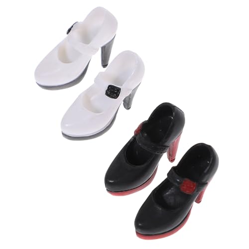 ORFOFE 2 Paare Miniatur Puppenschuhe Hohe Absätze Puppen Accessoires Figuren Schuhe Schwarz Rot Weiß mit Schuhlasche Langlebig Hautfreundlich für Puppen DIY und Fotografie ORFOFE 2 Paare Miniatur Puppenschuhe Hohe Absätze Puppen Accessoires Figuren Schuhe Schwarz Rot Weiß mit Schuhlasche Langlebig Hautfreundlich für Puppen DIY und Fotografie von ORFOFE
