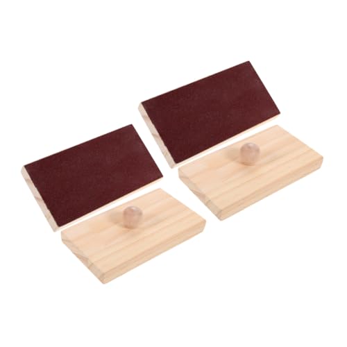 ORFOFE 2 Paare Percussion Instrument Holz Sandblock Soundboard Montessori Musikinstrument für Frühe Rhythmusschulung und Musikalische Früherziehung von ORFOFE