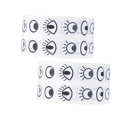 ORFOFE 2 Rollen Selbstklebende Kreative Cartoon Augen Aufkleber Wackelnde Eyeball Sticker für Vielseitig für Basteln Scrapbooking Lebendige DIY Dekoration Robust Haftend Einfach von ORFOFE