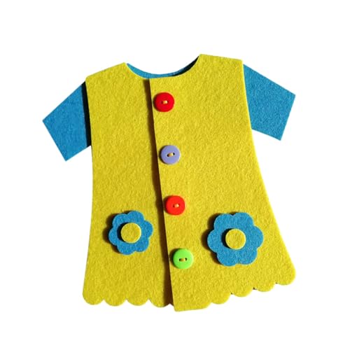 ORFOFE 2 STÜCK Teiliges DIY aus Vliesstoff mit Knopf und Reißverschluss Farbenfrohes Sensorisches Activity Kleinkinder Hand Auge koordination und Frühkindlichen Entwicklung Rot und Gelb von ORFOFE