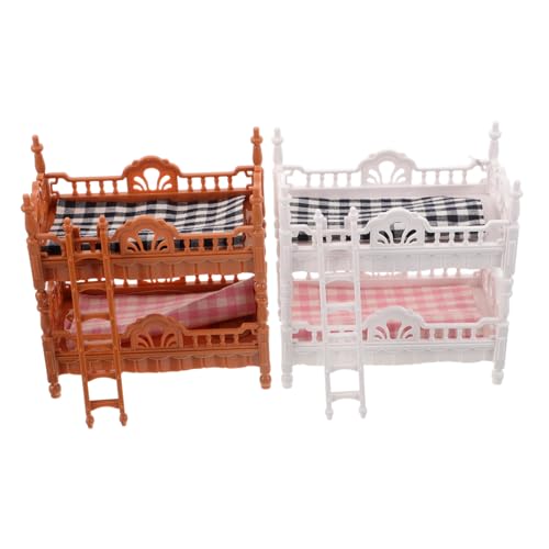 ORFOFE 2 Sätze Doll House Top und BOD Bunk Mini-Puppenhausmöbel Puppenhausbett Simulationsmöbel Miniatur-Puppenstubenbett Mini-Schlafzimmer Etagenbett für Puppenschlafzimmer Stoff ORFOFE 2 Sätze Doll House Top und BOD Bunk Mini-Puppenhausmöbel Puppenhausbett Simulationsmöbel Miniatur-Puppenstubenbett Mini-Schlafzimmer Etagenbett für Puppenschlafzimmer Stoff von ORFOFE