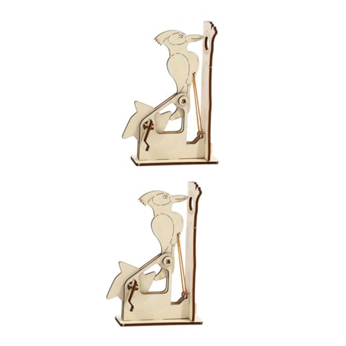 ORFOFE 2 Sätze Holzpuzzle Holz Specht Modell DIY Bausatz Holzpuzzle Lernspielzeug Umweltfreundlich Pädagogisch Kreatives Handwerk Geschenk von ORFOFE