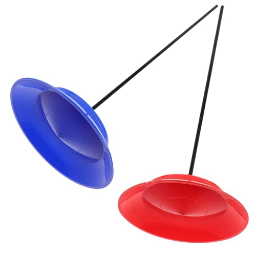 ORFOFE 2 Sätze Jonglierplatten mit Stäben Teiliges für Jonglier und Balance Performance Spaß und Geschicklichkeitsspiele Bunten Farben von ORFOFE