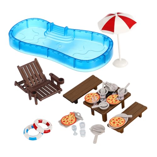 ORFOFE 2 Sätze Miniatur Puppenhaus Schwimmbadspielzeug Set mit Pool Schwimmring und Strandstuhl Detailliertes Mini Haus Dekor Einfaches Zusammenbauen Vielseitiges für Puppenhaus Zubehör ORFOFE 2 Sätze Miniatur Puppenhaus Schwimmbadspielzeug Set mit Pool Schwimmring und Strandstuhl Detailliertes Mini Haus Dekor Einfaches Zusammenbauen Vielseitiges für Puppenhaus Zubehör von ORFOFE