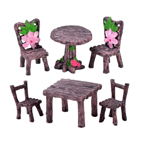 ORFOFE 2 Sätze Miniatur Tisch und Stuhl aus Resin Langlebige Mikro Landschaft Dekoration für Moos Sukkulenten Bonsai Kreatives für Geschenk Puppenhaus Zubehör ORFOFE 2 Sätze Miniatur Tisch und Stuhl aus Resin Langlebige Mikro Landschaft Dekoration für Moos Sukkulenten Bonsai Kreatives für Geschenk Puppenhaus Zubehör von ORFOFE
