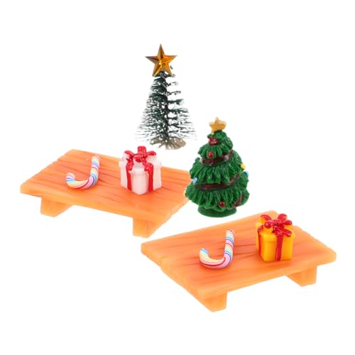 ORFOFE 2 Sätze Miniatur Weihnachtsdeko DIY Weihnachtsbaum Modell mit Lebensechten Geschenkboxen Zuckerstangen und Puppenhaus Bank Stuhl Figuren für Festliche Mikro Landschaften ORFOFE 2 Sätze Miniatur Weihnachtsdeko DIY Weihnachtsbaum Modell mit Lebensechten Geschenkboxen Zuckerstangen und Puppenhaus Bank Stuhl Figuren für Festliche Mikro Landschaften von ORFOFE