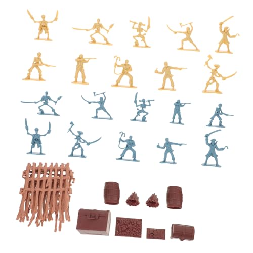 ORFOFE 2 Sätze Piraten Actionfiguren Spielset Robuste Kunststoff Soldaten Figuren Tragbar Kompakt für Drinnen Draußen Authentisches Piraten Design für Jungen Geburtstag Party von ORFOFE