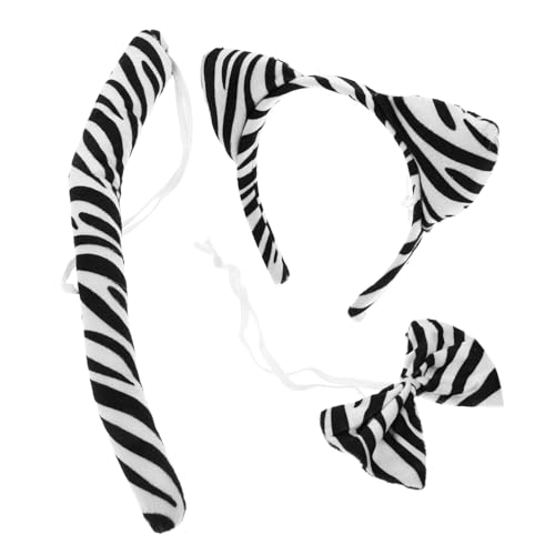 ORFOFE 2 Sätze Zebra Ohren Stirnband mit Schleife und Teiliges Tier Cosplay Kostüm Zubehör für Jungen Mädchen Verstellbar Langlebig für Party Karneval Maskerade ORFOFE 2 Sätze Zebra Ohren Stirnband mit Schleife und Teiliges Tier Cosplay Kostüm Zubehör für Jungen Mädchen Verstellbar Langlebig für Party Karneval Maskerade von ORFOFE