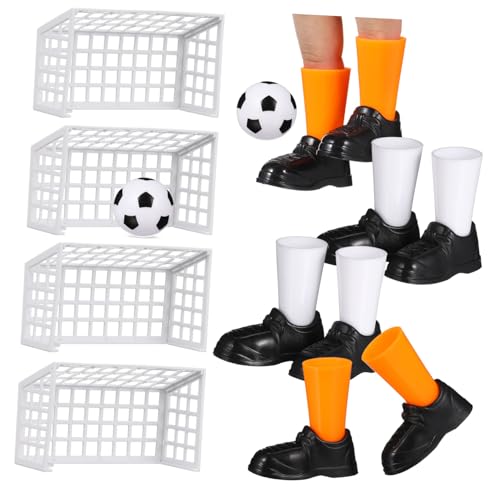 ORFOFE 2 Satz Finger Soccer Spielset Set mit Torwand Ball und Schuhen Mini Tischfußballspiel für Interaktives Fingerfußballspiel Fußball für Jungs und Fans von ORFOFE